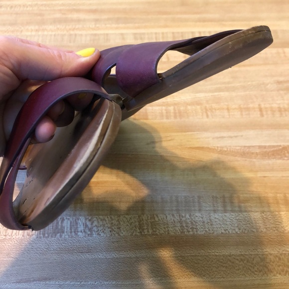 Maroon Slip On Sandals - Picture 6 of 8